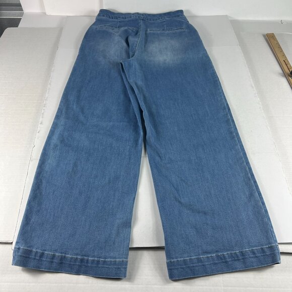 Oat New York Jeans Women's 30x29* High Rise Wide Leg Blue Faded Denim Tag 30 - Picture 8 of 16